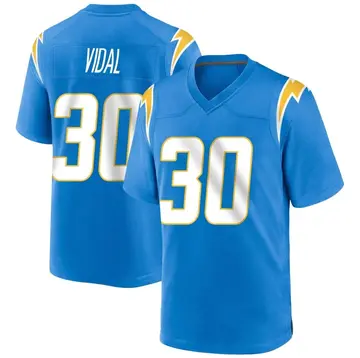 Men's Kimani Vidal Los Angeles Chargers Game Blue Powder Alternate Jersey