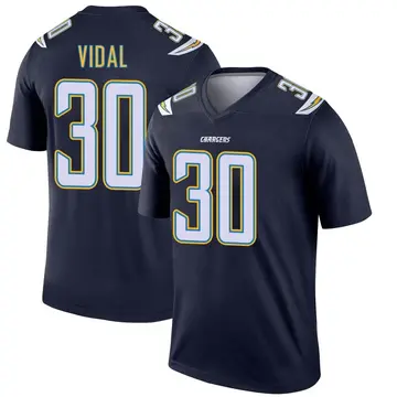 Men's Kimani Vidal Los Angeles Chargers Legend Navy Jersey