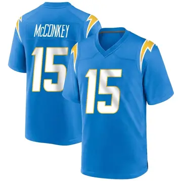 Men's Ladd McConkey Los Angeles Chargers Game Blue Powder Alternate Jersey