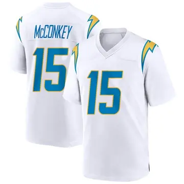 Men's Ladd McConkey Los Angeles Chargers Game White Jersey