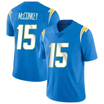 Men's Ladd McConkey Los Angeles Chargers Limited Blue Powder Vapor Untouchable Alternate Jersey