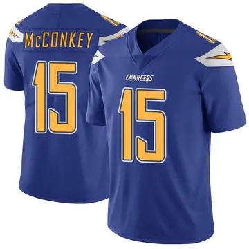 Men's Ladd McConkey Los Angeles Chargers Limited Royal Color Rush Vapor Untouchable Jersey