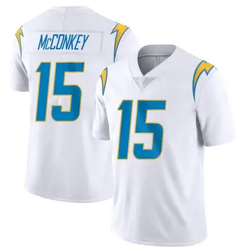 Men's Ladd McConkey Los Angeles Chargers Limited White Vapor Untouchable Jersey