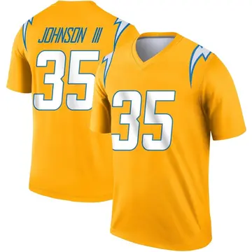 Men's Leon Johnson III Los Angeles Chargers Legend Gold Inverted Jersey