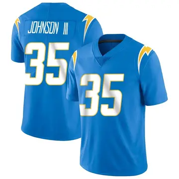 Men's Leon Johnson III Los Angeles Chargers Limited Blue Powder Vapor Untouchable Alternate Jersey