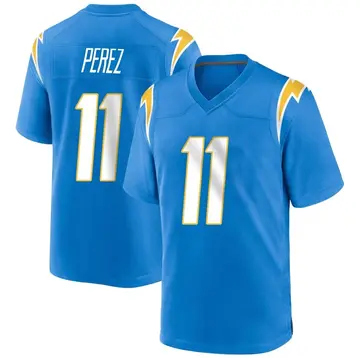 Men's Luis Perez Los Angeles Chargers Game Blue Powder Alternate Jersey