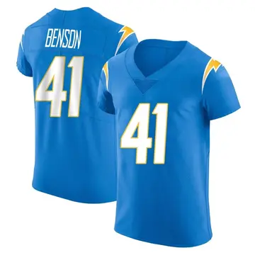 Men's Luke Benson Los Angeles Chargers Elite Blue Alternate Vapor Untouchable Jersey