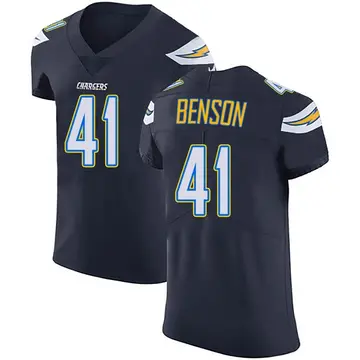 Men's Luke Benson Los Angeles Chargers Elite Navy Blue Team Color Vapor Untouchable Jersey