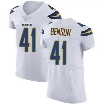 Men's Luke Benson Los Angeles Chargers Elite White Vapor Untouchable Jersey