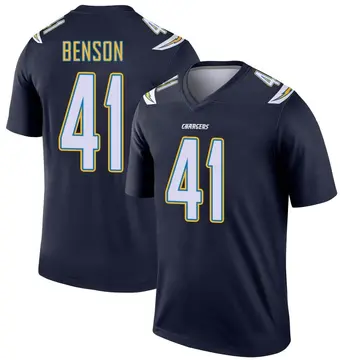 Men's Luke Benson Los Angeles Chargers Legend Navy Jersey