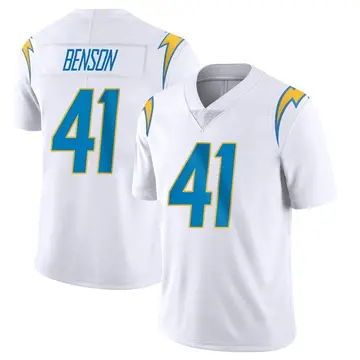 Men's Luke Benson Los Angeles Chargers Limited White Vapor Untouchable Jersey