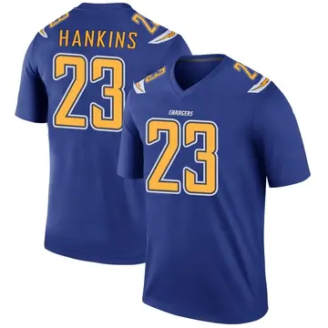 Men's Matt Hankins Los Angeles Chargers Legend Royal Color Rush Jersey