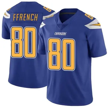 Men's Maurice Ffrench Los Angeles Chargers Limited Royal Color Rush Vapor Untouchable Jersey