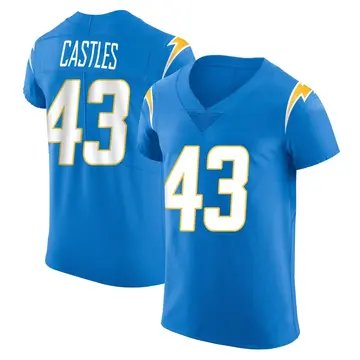 Men's McCallan Castles Los Angeles Chargers Elite Blue Alternate Vapor Untouchable Jersey