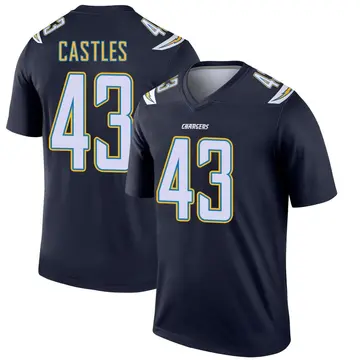 Men's McCallan Castles Los Angeles Chargers Legend Navy Jersey