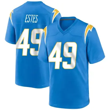 Men's Mike Estes Los Angeles Chargers Game Blue Powder Alternate Jersey