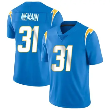 Men's Nick Niemann Los Angeles Chargers Limited Blue Powder Vapor Untouchable Alternate Jersey