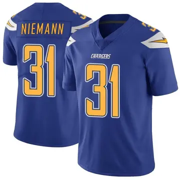 Men's Nick Niemann Los Angeles Chargers Limited Royal Color Rush Vapor Untouchable Jersey