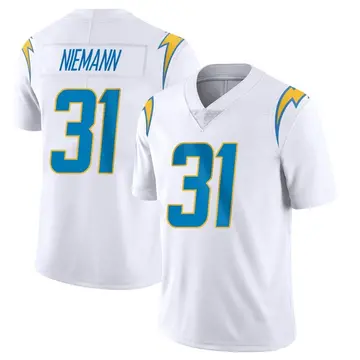 Men's Nick Niemann Los Angeles Chargers Limited White Vapor Untouchable Jersey