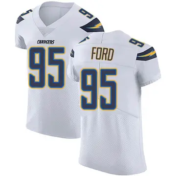 Men's Poona Ford Los Angeles Chargers Elite White Vapor Untouchable Jersey