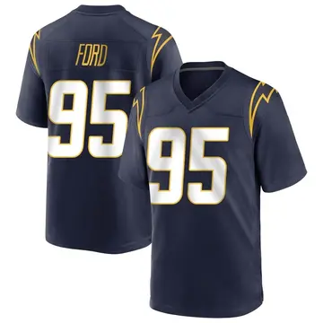 Men's Poona Ford Los Angeles Chargers Game Navy Team Color Jersey