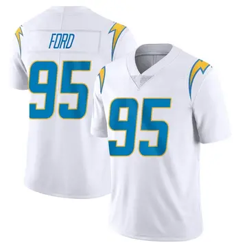 Men's Poona Ford Los Angeles Chargers Limited White Vapor Untouchable Jersey