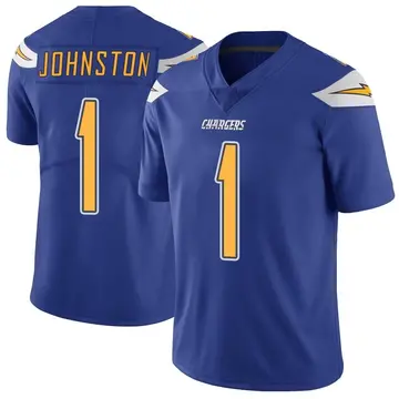 Men's Quentin Johnston Los Angeles Chargers Limited Royal Color Rush Vapor Untouchable Jersey