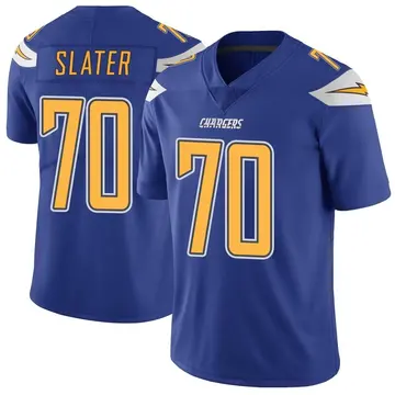 Men's Rashawn Slater Los Angeles Chargers Limited Royal Color Rush Vapor Untouchable Jersey