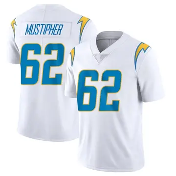 Men's Sam Mustipher Los Angeles Chargers Limited White Vapor Untouchable Jersey