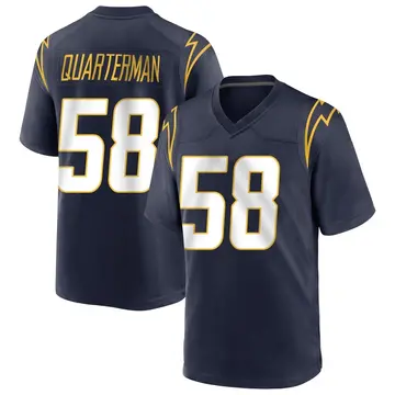 Men's Shaquille Quarterman Los Angeles Chargers Game Navy Team Color Jersey