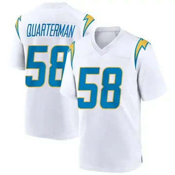 Men's Shaquille Quarterman Los Angeles Chargers Game White Jersey