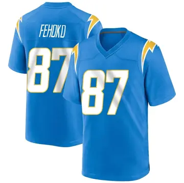 Men's Simi Fehoko Los Angeles Chargers Game Blue Powder Alternate Jersey