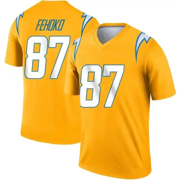 Men's Simi Fehoko Los Angeles Chargers Legend Gold Inverted Jersey