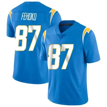 Men's Simi Fehoko Los Angeles Chargers Limited Blue Powder Vapor Untouchable Alternate Jersey