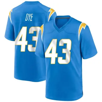 Men's Troy Dye Los Angeles Chargers Game Blue Powder Alternate Jersey