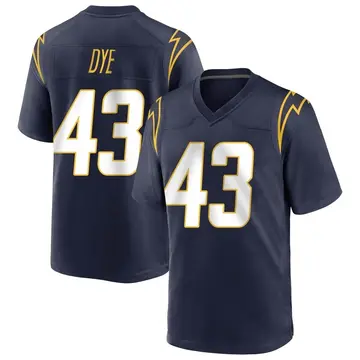 Men's Troy Dye Los Angeles Chargers Game Navy Team Color Jersey