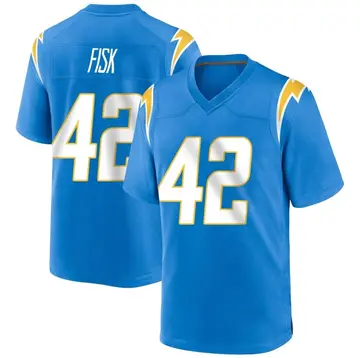 Men's Tucker Fisk Los Angeles Chargers Game Blue Powder Alternate Jersey