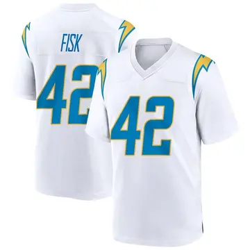 Men's Tucker Fisk Los Angeles Chargers Game White Jersey