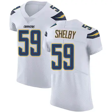 Men's Ty Shelby Los Angeles Chargers Elite White Vapor Untouchable Jersey