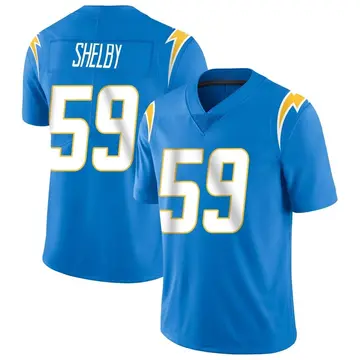 Men's Ty Shelby Los Angeles Chargers Limited Blue Powder Vapor Untouchable Alternate Jersey