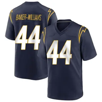 Men's Tyler Baker-Williams Los Angeles Chargers Game Navy Team Color Jersey