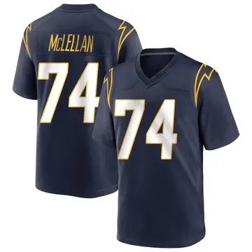 Men's Tyler McLellan Los Angeles Chargers Game Navy Team Color Jersey