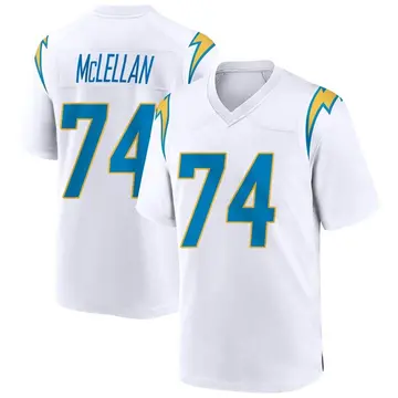 Men's Tyler McLellan Los Angeles Chargers Game White Jersey