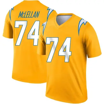 Men's Tyler McLellan Los Angeles Chargers Legend Gold Inverted Jersey