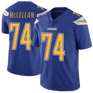 Men's Tyler McLellan Los Angeles Chargers Limited Royal Color Rush Vapor Untouchable Jersey