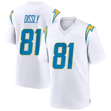 Men's Will Dissly Los Angeles Chargers Game White Jersey