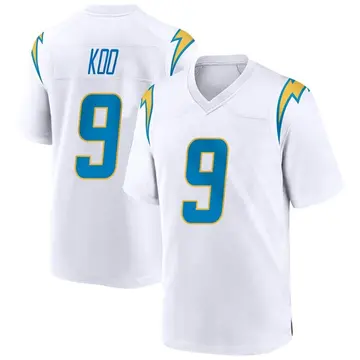 Men's Younghoe Koo Los Angeles Chargers Game White Jersey