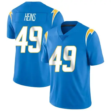 Men's Zach Heins Los Angeles Chargers Limited Blue Powder Vapor Untouchable Alternate Jersey