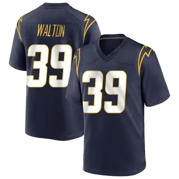 Men's Zamari Walton Los Angeles Chargers Game Navy Team Color Jersey