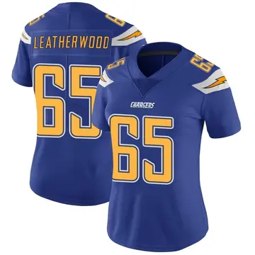 Women's Alex Leatherwood Los Angeles Chargers Limited Royal Color Rush Vapor Untouchable Jersey